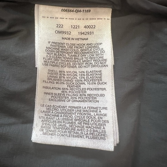 Mountain Hardware Stretch Down  Parka Men's Size Med Black Hooded Warm - Picture 9 of 11